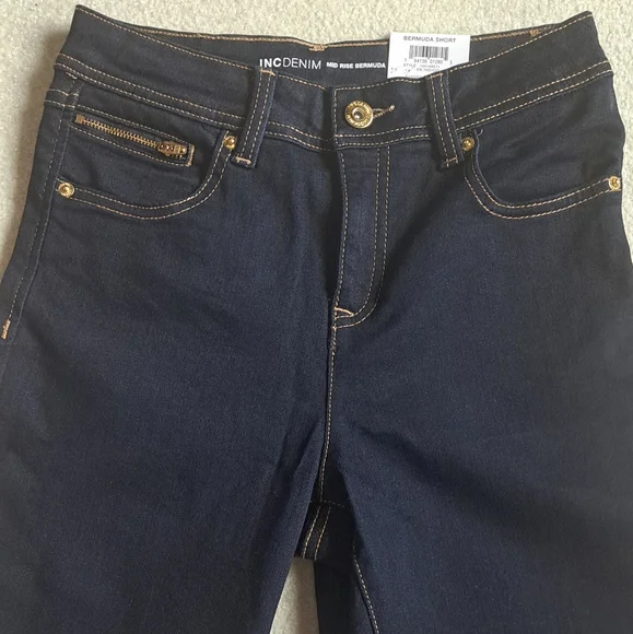 INC Denim Bermuda Shorts NWT - Picture 2 of 5